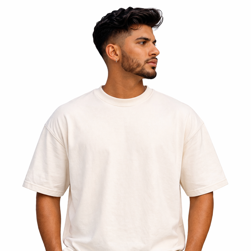 DOPE STUFF - Off White Oversized T-Shirt