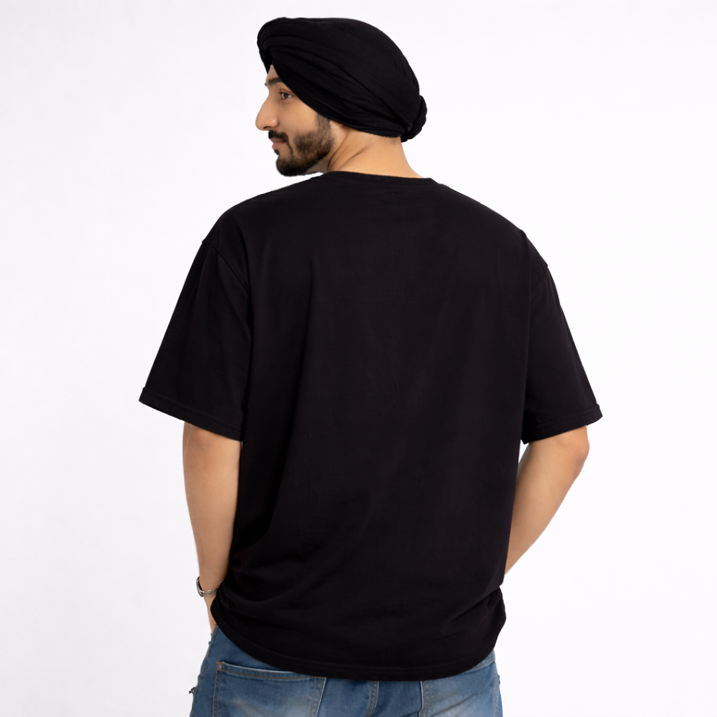 FLIPPED REALITY - Black Oversized T-Shirt