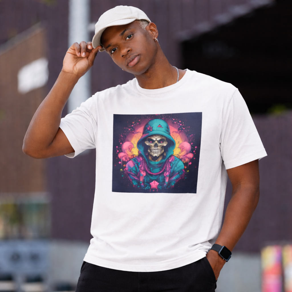 SKULL WALKER - White Regular Fit T-Shirt