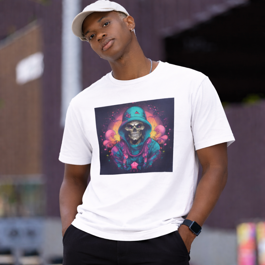 SKULL WALKER - White Regular Fit T-Shirt