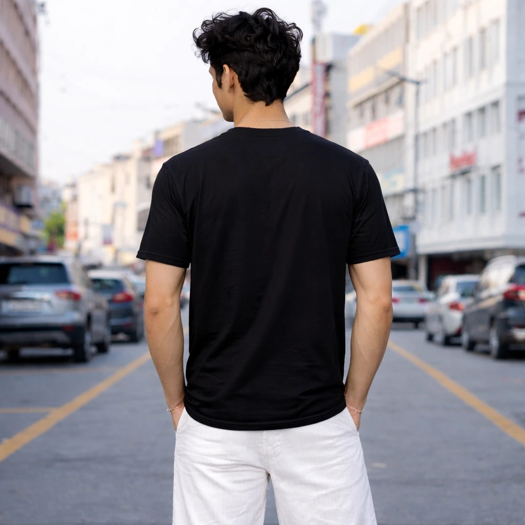 GYMEDARI POWER - Black Regular Fit T-Shirt