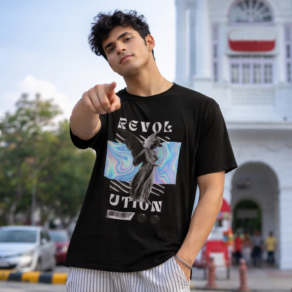THE REBELLION - Black Oversized T-Shirt