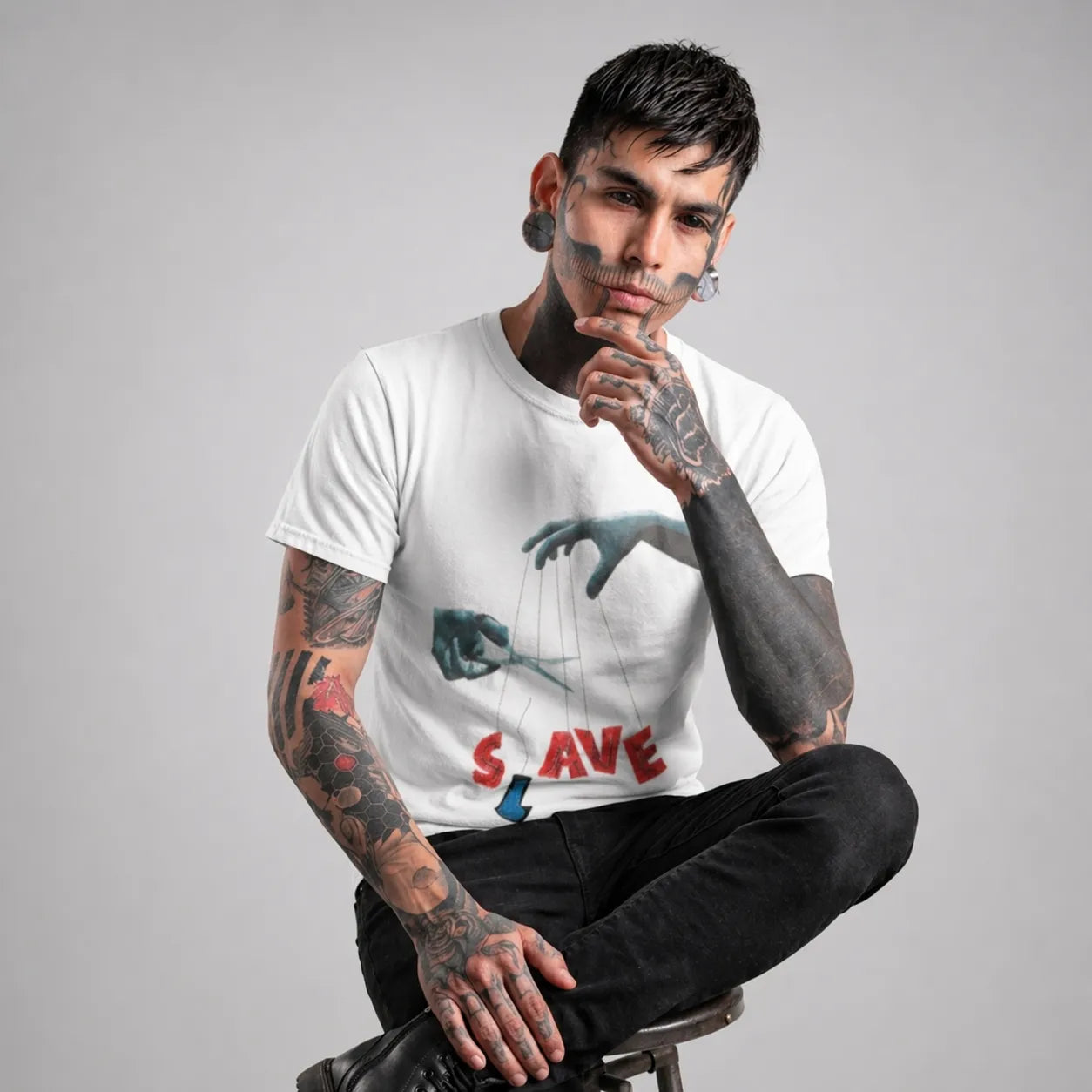 FREEDOM SEEKER - White Regular Fit T-Shirt