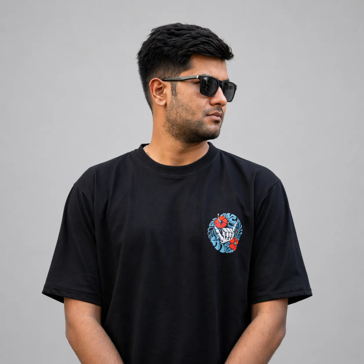 DESI MODE ON - Black Oversized T-Shirt