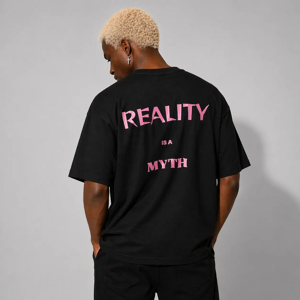 MYTHICAL REALITY - Black Oversized T-Shirt