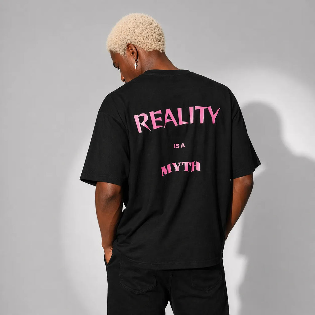 MYTHICAL REALITY - Black Oversized T-Shirt