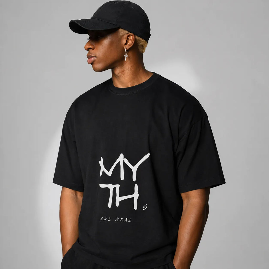 MYTHICAL REALITY - Black Oversized T-Shirt