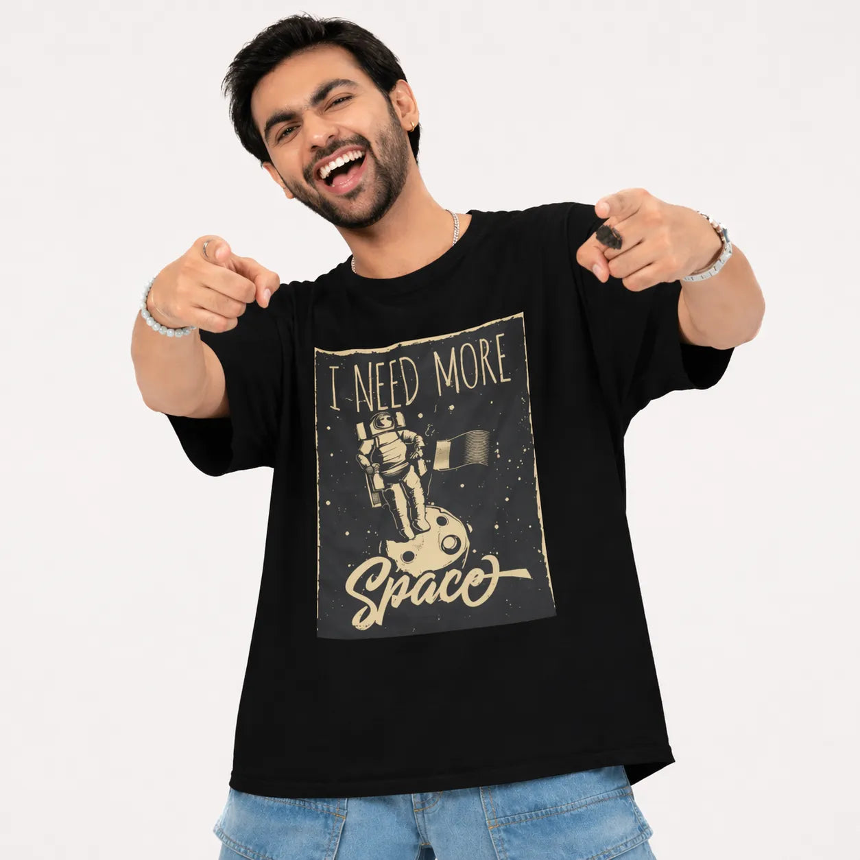 COSMIC CRAVE - Black Oversized T-Shirt