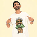 HEAD UP HUSTLE - Off White Oversized T-Shirt