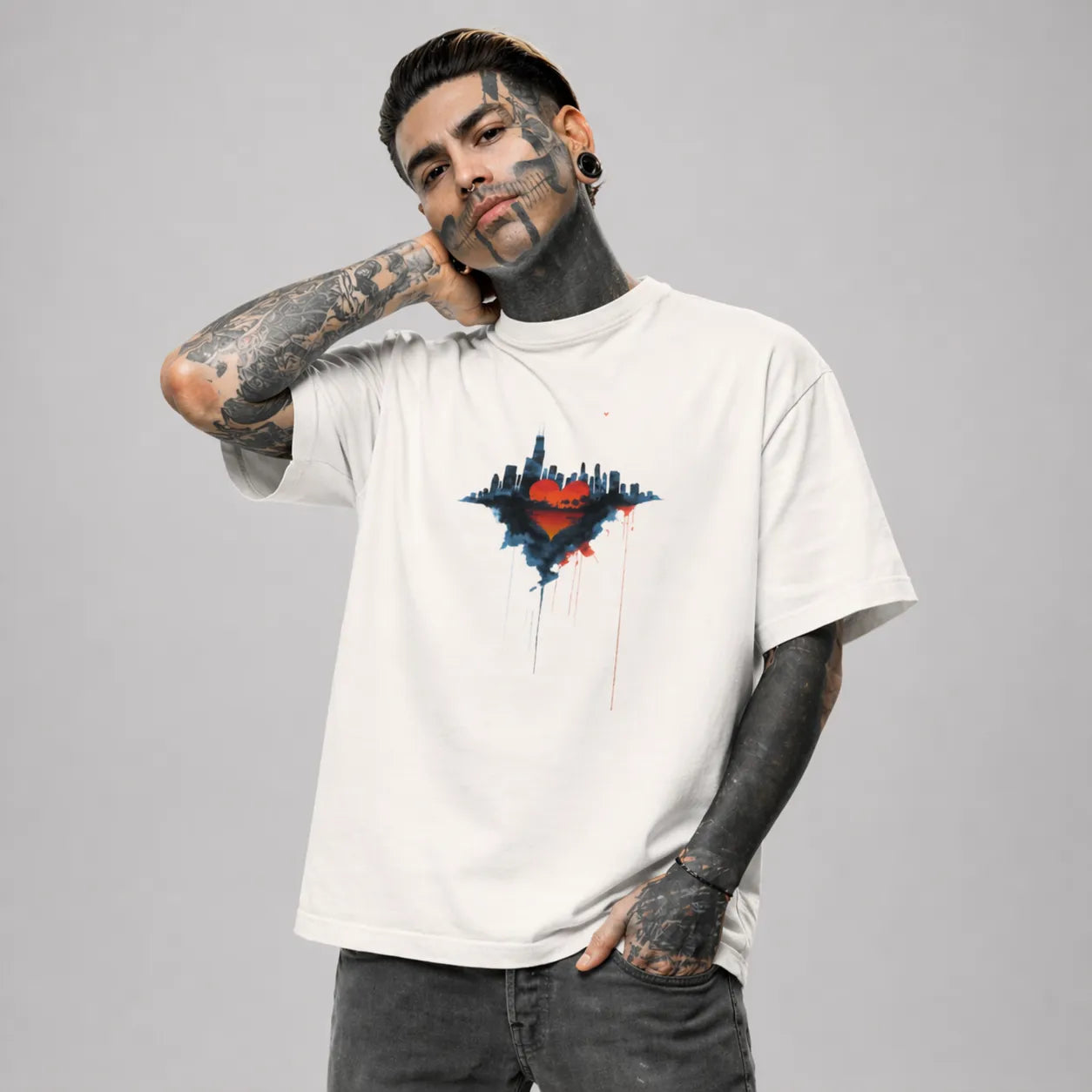 ART OF THE WILD - Off White Oversized T-Shirt