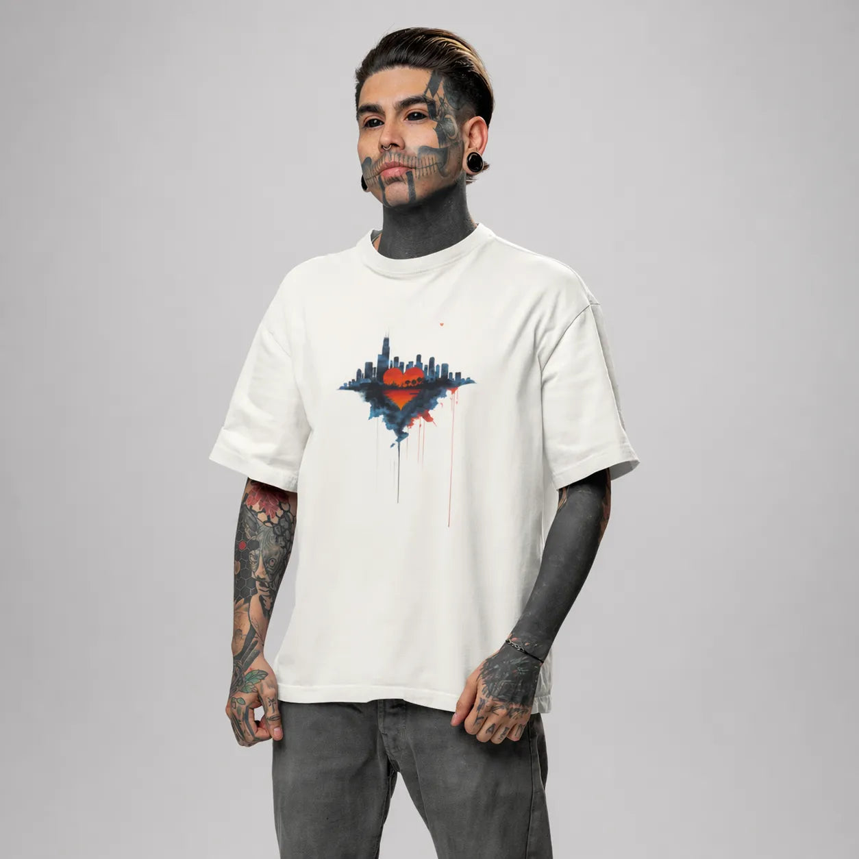 ART OF THE WILD - Off White Oversized T-Shirt