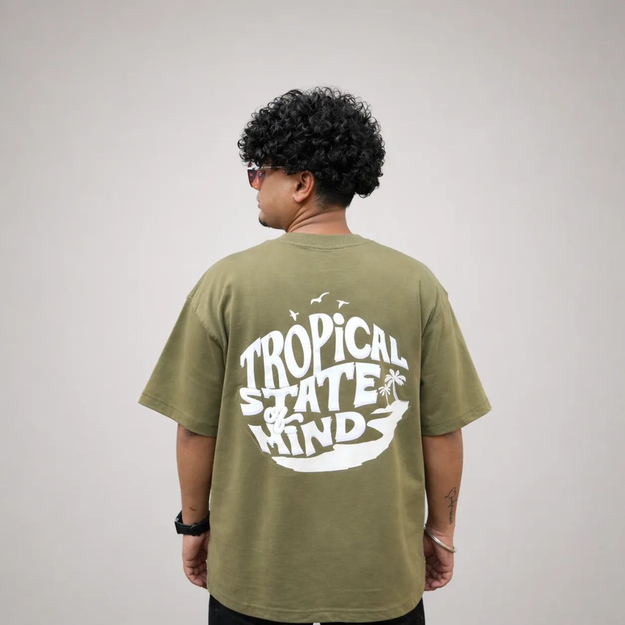 LOST IN THE WOODS - Forest Green Oversized T-Shirt