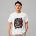 MELANCHOLY STROKES - White Regular Fit T-Shirt