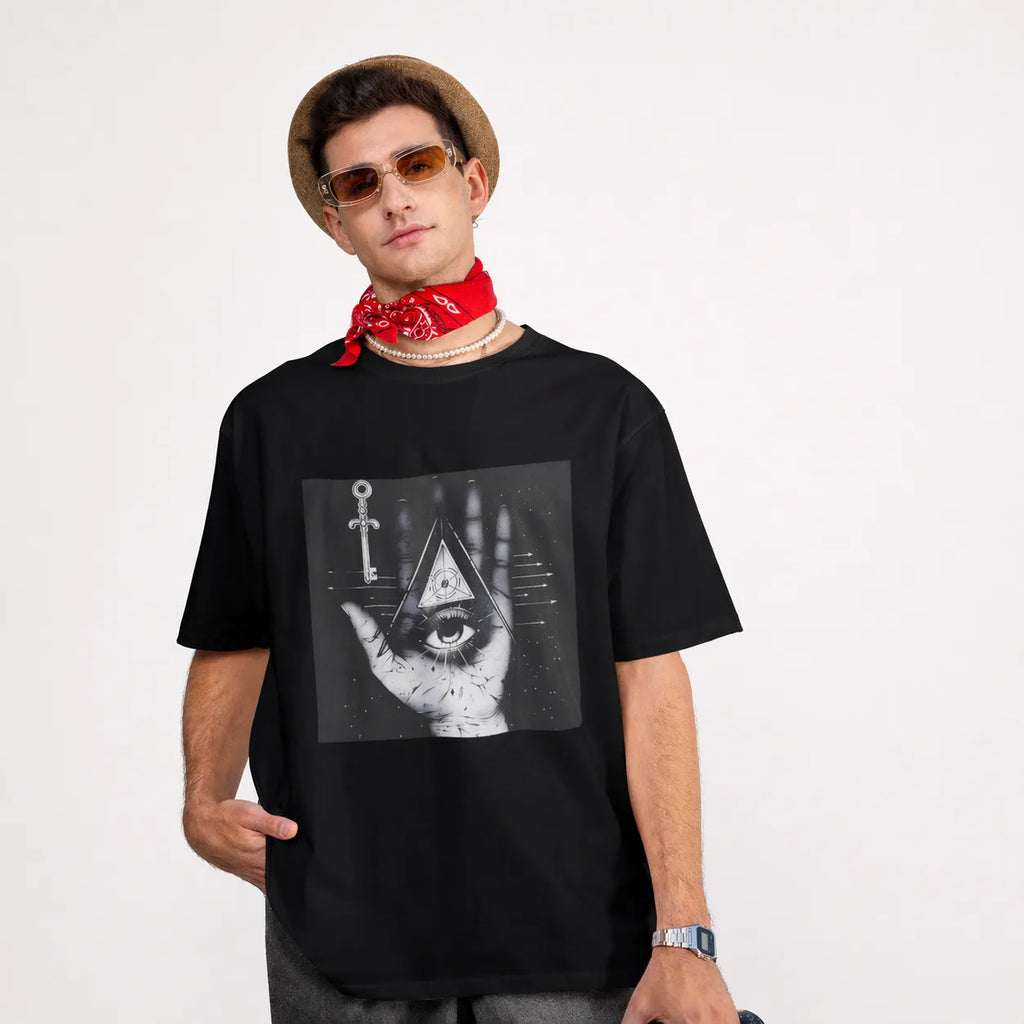 THE ENCHANTED EYE - Black Oversized T-Shirt
