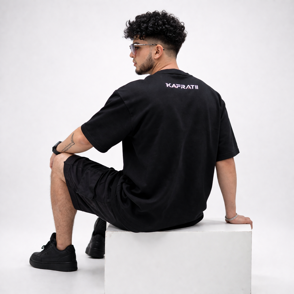 REDLINE RITUAL - Black Oversized T-Shirt