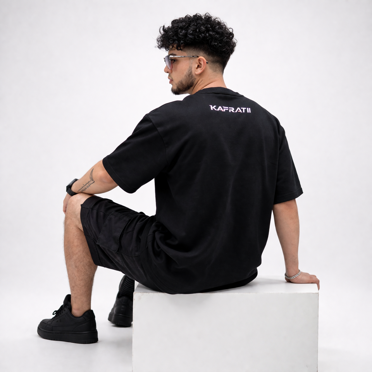 REDLINE RITUAL - Black Oversized T-Shirt