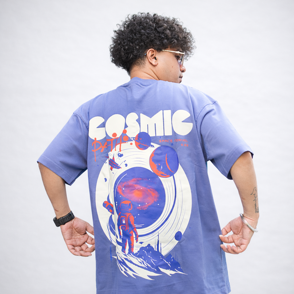 ZERO GRAVITY - Blue Oversized T-Shirt