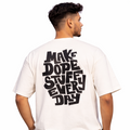 DOPE STUFF - Off White Oversized T-Shirt