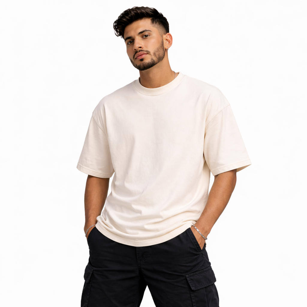 DOPE STUFF - Off White Oversized T-Shirt