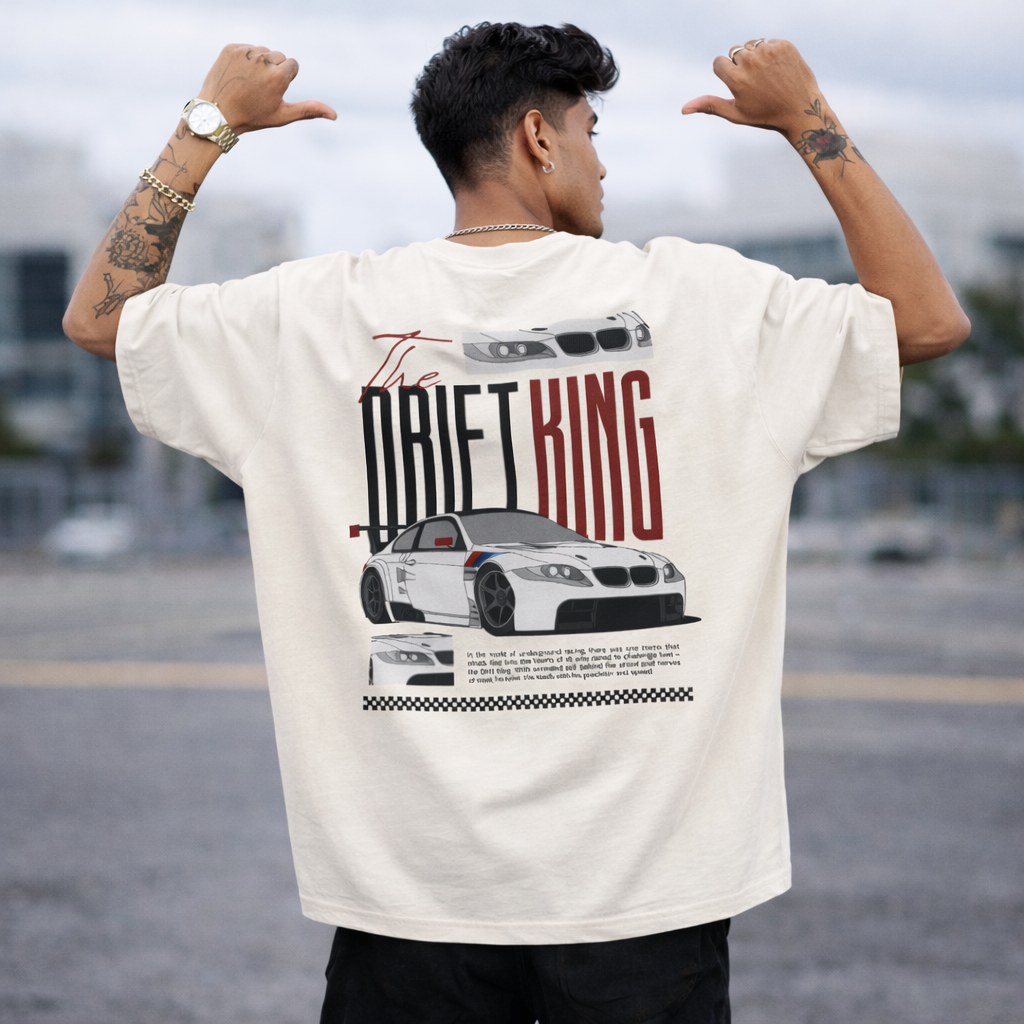 KING OF THE STREET - Off White Oversized T-Shirt