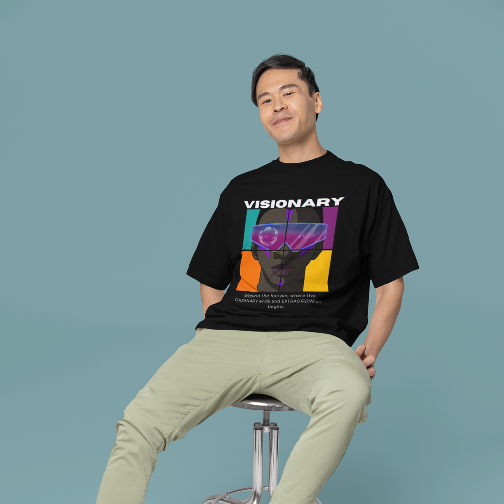 VISIONARY - Black Oversized T-Shirt
