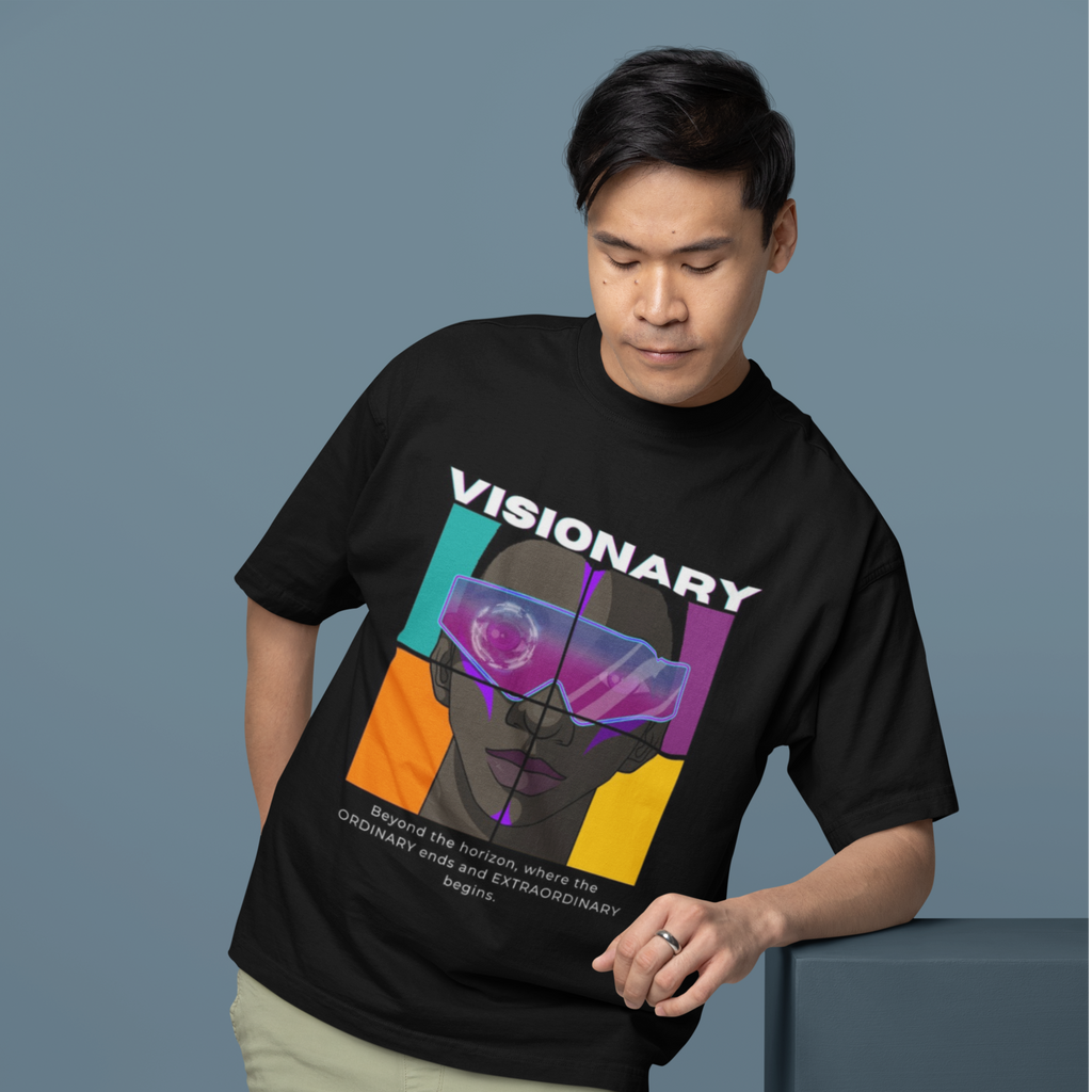 VISIONARY - Black Oversized T-Shirt