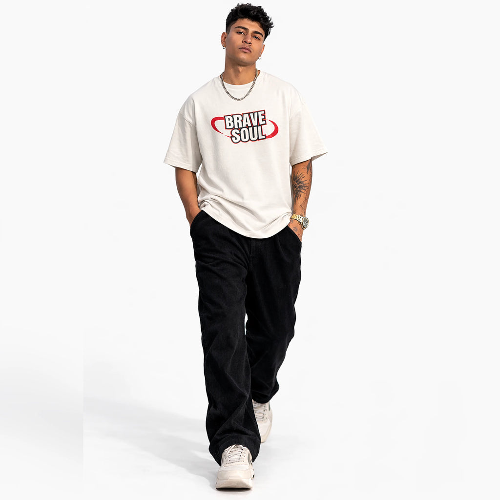 KING OF THE STREET - Off White Oversized T-Shirt