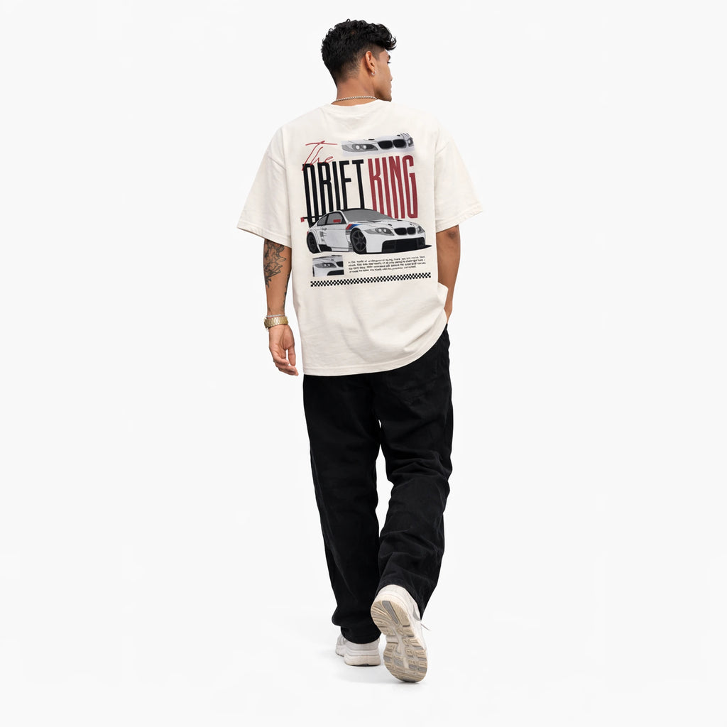 KING OF THE STREET - Off White Oversized T-Shirt