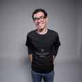 SMILEY QUANTA - Black Regular Fit T-Shirt